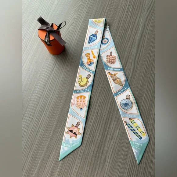 Hermes funny ice cream twilly - Picture 2 of 12